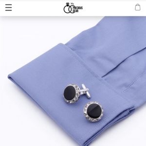 Black crystal Cufflinks